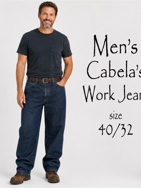 Cabela's Men's Relaxed Dark Blue Jeans